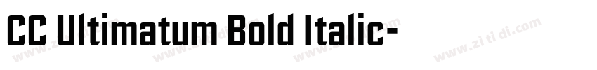 CC Ultimatum Bold Italic字体转换